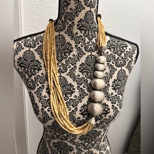 Antique style a-symmetrical necklace